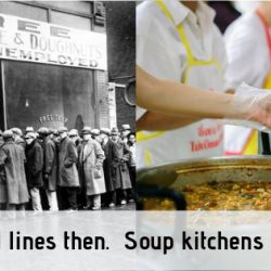 bread lines to soup kitchens?